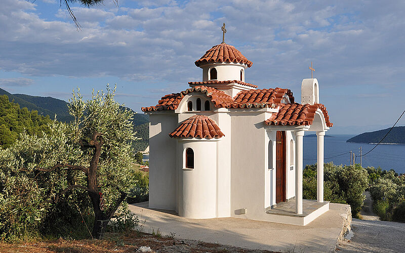 ein Bild der Kirche auf Skopelos