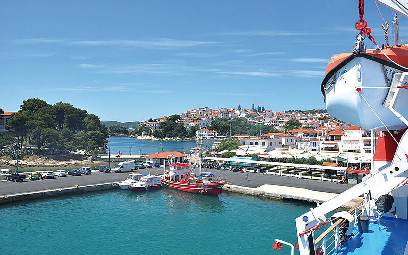 Skiathos Stadt ein Bild der Stadt Skiathos auf Skiathos