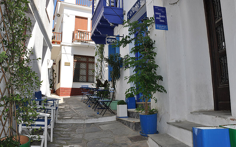 ein Bild der Skopelos-Stadt