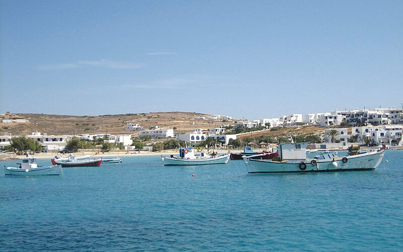 ein Bild von Antiparos mit Blick auf den Chora Strand