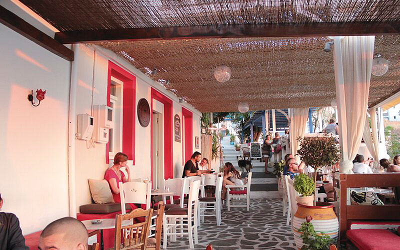 ein Bild eines möglichen Restaurants auf Amorgos